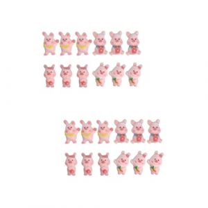 PRETYZOOM 2 Ensembles Jolis Accessoires De Cochon Mini-figurine D&eacute;corations Murales De Jardin Mignon Ornements De Jardin De Nains Mini Animaux &Agrave; Cacher -animaux Rose R&eacute;sine 40 Pi&egrave;ces * 2 (Coddle HSY, neuf)