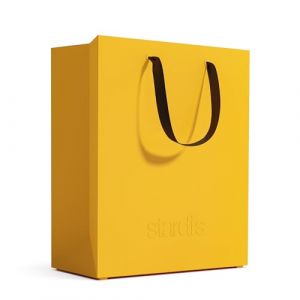 stardis binbox, corbeille à papier design rectangulaire, élégant bac à papiers avec poignées pour bureau, poubelle de bureau en plastique, jaune soleil (stardis, neuf)