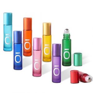 Ferry Pier 10ml Bouteilles d'huiles essentielles, Roll on Vide, Flacon Roll on en Verre, pour Rechargeable, Aromathérapie, Parfum, Massage, Voyage Flacon avec Bille en Acier Inoxydable (8Pcs OI) (Ferry Pier, neuf)