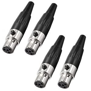 XMSJSIY Connecteur Mini XLR 4 broches adaptateur ta4f connecteur audio femelle Microphone, remplacement de l'extrémité du câble Mini XLR F - Jack audio socket - 4pcs (ShenZhen YingTuYou Jia Ju, neuf)