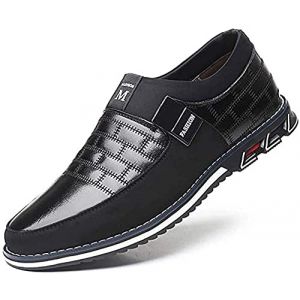 Chaussures Décontractées Cuir pour Hommes Mocassins et Loafers de Conduite Mode Slip-on Oxford Habillées Affaires Mocassin Confort Marche Bureau Extérieur（Noir,42 EU (Asifn, neuf)