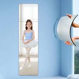 Arimsoa Miroir Mural Adhésif 4 Pièces 30 x 30 cm, Autocollants Miroirs Décoratifs Sûrs et Incassables en Acrylique, Miroir Autocollant Idéal pour Maquillage et Longueur du Corps (Arimsoa, neuf)