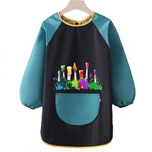 Blouse Peinture Enfant | Tablier Peinture Enfant | Imperméable Peinture Enfant | Blouse Peinture pour Enfant Manche Longue avec Poche, pour la Peinture, Les activités Scolaires 7-12 Ans (Cameriu, neuf)