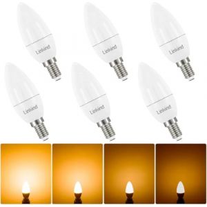 Linkind Ampoule LED Dimmable E14 Forme Bougie, 4.2W &Eacute;quivalent &agrave; 40W, Blanc Chaud 2700K, 470lm, Ampoule Bougie B35 avec Petit Culot &agrave; Vis, Lampe Intensit&eacute; Variable 220-240V, Lot de 6 (LINKIND-EU, neuf)