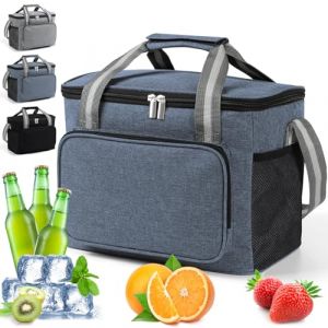 DUNSOO 15L Sac Isotherme Repas, Glaciere Souple Isotherme, Sac Isotherme Repas Femme, Sac Isotherme Repas Homme, Sac Repas pour Déjeuner/Travail/Ecole/Plage/Pique-Nique (SOFIA DYC BUSINESS SL, neuf)