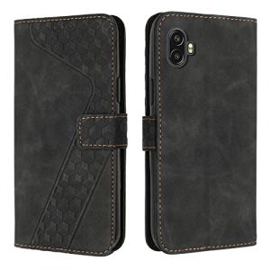 OKZone Coque pour Samsung Galaxy Xcover 6 Pro/Xcover Pro 2, Etui Protection Housse Premium en Cuir PU Portefeuille Étui Téléphone [Fermoir Magnétique] [Fentes pour Cartes] Flip Case（Noir (OKZone EU Store, neuf)