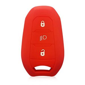 SILUOHAKE Voiture Cl&eacute; &Eacute;tui Coque de cl&eacute; en Silicone R&eacute;sistant &agrave; l'usure et aux Chutes Compatible avec Peugeot 408 508 3008 4008 5008 Citroen C2 C3 C4 C5 Accessoire cl&eacute; de Voiture(Rouge) (SILUOHAKE, neuf)