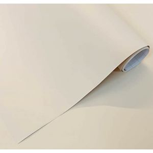 Papier Adhesif pour Meuble Beige Mat Film Adhesif pour Mur Cuisine Fen&ecirc;tre Toilette Cristal Vinyle Decoratif Impermeable Stickers Meubles 40x300 cm (GOYA PRINT, neuf)