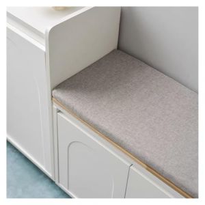 Coussin pour Banc de Jardin, Antidérapant Coussin de Siège en Mousse Épaisse avec Housse Amovible, Assise Coussin pour Banc de Mobilier Terrasse Balancelle Canapé Extérieur(Light gray,90x40x5cm thick) (AMZGRZ, neuf)