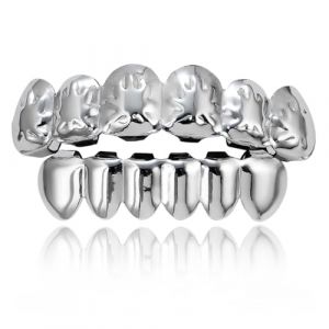 Dents D&eacute;coratives Hip Hop,1 Ensemble Dents Hip Hop,Feuille D'&eacute;rable Hiphop D&eacute;coration Dents,pour la Bouche Haut Bas,pour la F&ecirc;te des Hommes et des Femmes,Halloween Cosplay,Bal,Cadeau de Chanteur (SSyang, neuf)