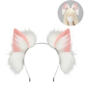Serre-t&ecirc;te &Eacute;lastique Avec Oreilles De Loup R&eacute;aliste Bandeau Pliable Pour Femmes Adolescentes Filles Soir&eacute;es &Agrave; Th&egrave;me Tenue Quotidienne &Eacute;v&eacute;nement Anim&eacute; Cerceau D'oreille De Loup (dongguanshiyufenghanggzhongbiaoyouxiangongsi, neuf)