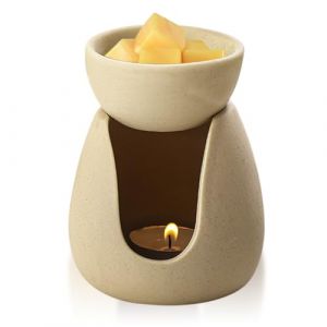 FYting Bruleur Fondant,Brule Parfum,Bruleur Bougie,Diffuseur en C&eacute;ramique, R&eacute;chaud &agrave; Huiles Essentielles, R&eacute;chaud daromath&eacute;rapie,Bougeoir pour Halloween, No&euml;L, Anniversaires (Kaki) (WcxFLY, neuf)