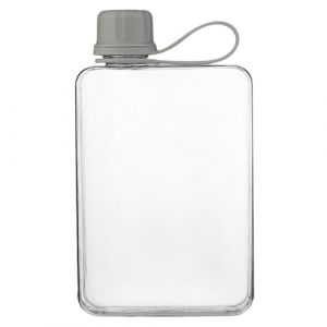 Bouteille d'eau plate &ndash; 500 ml &ndash; Bouteille d'eau carr&eacute;e m&eacute;mo &ndash; Bouteille d'eau d'&eacute;t&eacute; &ndash; Bouteille d'eau de sport anti-fuite pour sac &agrave; main et poche (sttsnacaaq, neuf)
