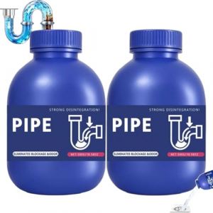 Pipe Bobo Pipeline Dredging Agent, Pipe Bobo Deboucheur Canalisation Drain Cleaner, Lanoxie D&eacute;boucheur Pro, Lanoxie Destop Deboucheur Wc Canalisation, Agent De Dragage De Tuyaux Puissant (2PC) (xiaxiappa99, neuf)