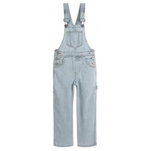 KIDSCOOL SPACESalopette en Jean pour Enfants Petits et Grands Enfants 3 Boutons des Deux c&ocirc;t&eacute;s Salopette en Jean Bleu Clair 7-8 Ans (kidscool space, neuf)