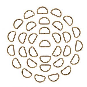 Trimming Shop Boucles durables en m&eacute;tal Non soud&eacute; pour Sac &agrave; Main, Sangle en Toile, Sac &agrave; Main, Colliers pour Chiens, Ceintures, projets de Bricolage, 25 mm, Laiton Antique, 10 pi&egrave;ces (Trimming Shop, neuf)