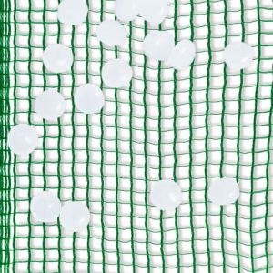 ESTO Filet en tissu anti-grêle, adapté pour fruits et légumes, jardins, plantes, anti‑oiseaux, en PE stabilisé aux rayons UV, bâche en toile, 10 m / 2 m, avec clips (BRICONATURA, neuf)