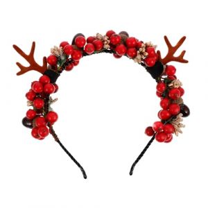 OATIPHO Bandeau D&eacute;guisement Cerf Serre-t&ecirc;te No&euml;l T&ecirc;te de Cerf Serre-t&ecirc;te Pommes de Pin Accessoire D&eacute;guisement (Tsun Ki-sung, neuf)