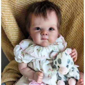 Anano Poupée Reborn À La Recherche Réelle 18 Pouces Bébé Nouveau-né Réaliste Poupées Reborn Bébés Filles comme Vraie Bébé Vivid Mouth Reborn Cadeau avec des Cheveux Enracinés (Shunao-Toys, neuf)