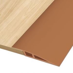 1M*7CM Barre de Seuil Adhesive, Seuil de Porte Adhesif PVC, Barre de Seuil Rattrapage de Niveau pour Hauteur du Seuil 15mm ~ 20mm, Rampe de Seuil Bandes de Transition Sol (Marron) (HengRongSh-EU, neuf)