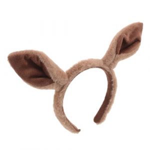 Sewroro Serrage-T&ecirc;te Oreilles de Cheval en Peluche Douce Bandeau Animal Mignon Couleur Marron Camel Accessoire pour Costume et Maquillage F&ecirc;te Halloween Cosplay Femme Bandeau (allDUO, neuf)