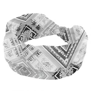 Bandeau large pour femme - Turban &eacute;lastique - Motif ethnique vintage - Doux - Antid&eacute;rapant - Pour yoga, entra&icirc;nement, sport, course &agrave; pied (Galens, neuf)