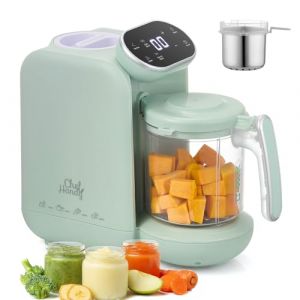 Chefhandy Robot Bébé 5-en-1 Multifonction – Mixeur Cuiseur Vapeur Rapide et Douce, Idéal pour Tous les Repas et Stades (Vert) (Chefhandy FR, neuf)