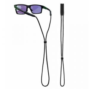80Days Cordon de lunettes r&eacute;glable en nylon &ndash; sangle pour lunettes avec embouts en silicone, maintien s&ucirc;r pour lunettes de vue et de soleil, id&eacute;al pour le sport, la lecture et un usage quotidien (Flux Sunglasses EU, neuf)