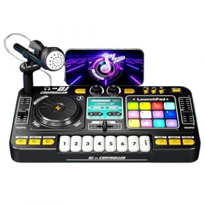 M&eacute;langeur De DJ pour ABS 35.5x21x9.5cm Mixeur Clavier Musical &Eacute;lectrique Jouet &Eacute;lectrique &Agrave; Mixeur Musical pour Toy Digital Audio DJ Learning Keyboard Mixer (feishistore, neuf)
