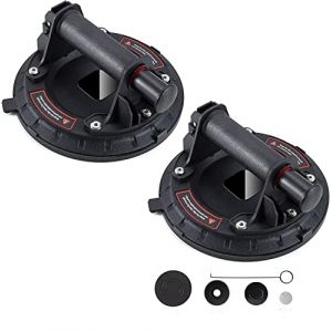 Ventouses en Verre de 8 pouces -2 Pi&egrave;ces de Ventouses sous vide pour le transport et le D&eacute;montage de Fen&ecirc;tres,Carrelages,Sols et Manutention de Meubles Lourds avec une Capacit&eacute; de Charge Jusqu'&agrave; 220kg (COYIEU, neuf)