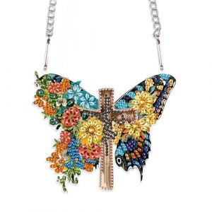 JISHSHAY Papillon Croix Diamond Painting Pendentif Diamant Painting Suspension Broderie Diamant Carillon &agrave; Vent Puzzle Adulte Suspendu Bricolage Adulte Guirlande Point de Croix Hanging Fen&ecirc;tre D&eacute;cor (PUTIBUTUI-EU, neuf)