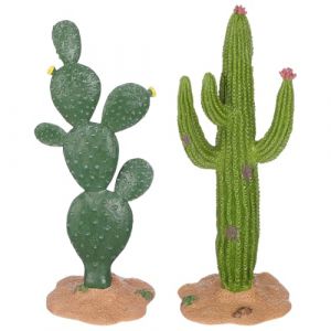 CLISPEED Cactus Artificiel 2 Pièces Décoration De Bureau Et Terrarium Plantes Succulentes Simulées 5.5 Pouces Matériau PVC pour Maison Jardin Et Bureau (Yeahzl, neuf)