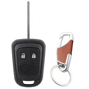 JUKOTA 1 Pi&egrave;ce Coque de Cl&eacute; Voiture T&eacute;l&eacute;commande 2 Boutons Boitier de Cle Voiture avec Porte-cl&eacute;s pour Opel Astra Insignia Meriva Zafira Mokka Corsa Adam (CAR PARTS FOR ALL, neuf)