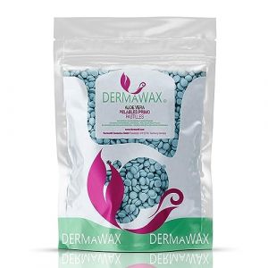 Perles de cire &eacute;pilation sans bande cire pelable wax &eacute;pilation femme homme &ndash; Dermawax Aloe Vera cire professionnelle visage maillot aisselles &ndash; 400 g (Dermastil Cosmetics GmbH, neuf)