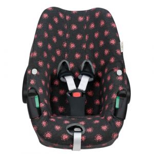 JYOKO KIDS Housse pour siège auto bébé en coton compatible avec Maxi COSI Pebble 360 Y FamilyFix 360 (Fluor Heart) (JYOKO, neuf)