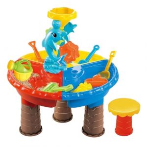 Duroecsain Table de Jeu Sable et Eau | Table Activité Enfant à Eau pour Jardin | avec Kit d'Accessoires (zhrnfm, neuf)