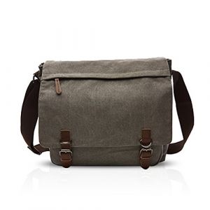 FANDARE Unisexe Sac &agrave; Bandouli&egrave;re Toile Sac d'&eacute;paule Mallette Homme Femme Sac de Messager pour 14 Pouce Laptop Sac de Facteur Crossbody Bag Grande Capacit&eacute; pour Travail Fac Voyage Sport Business (BEWMER S.R.L., neuf)