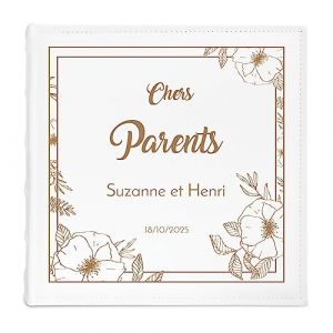 Maverton Album à 500 Photos avec couverture à personnaliser pour couples - Livre Photo pour parents - Album photo en cuir blanc pour grands parent - pour amis - souvenir - parents (MAVERTON, neuf)