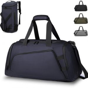 40L Sac de Sport Homme Femme, Grand Sac de Voyage avec Compartiment à Chaussures et Compartiment Humide Sac a Dos pour Voyage, Natation,randonnée, Camping (Bleu) (LHTKJ, neuf)