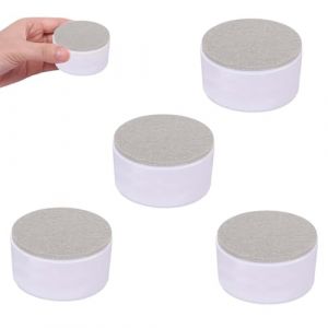 Rehausseurs de Meubles, 6 cm de Longueur Rehausseur de Meubles, Lot de 4 Pi&egrave;ces Autocollant Rehausseurs de Lit Pieds, Pouvant Supporter 500kg, Peut Soulever 3 cm pour Canap&eacute;, Rond, Blanc (VIQIHEOE Store, neuf)