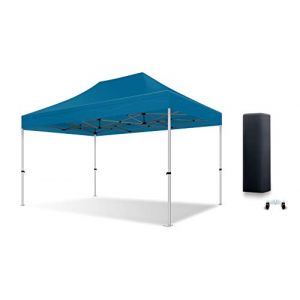 Actiexpress Tente Pliante Barnum Pliant Tonnelle Professionnelle 2x2,3X3,3x4.5,3x6,4x8 Structure en Aluminium 45mm Toit 450g/m² qualité professionelle (Bleu Azur, 3x4.5) (Actiexpress, neuf)