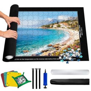 Tapis de Rangement Roulant pour Puzzles Jusqu'à 2000 Pièces | Grand Tapis en Feutre avec 4 Plateaux de Tri et Sac de Transport | 80x120 cm, Surface Anti-Dérapante pour Adultes (Success 2025 LTD, neuf)