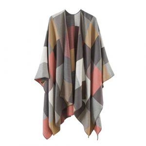 Poncho d'hiver pour Femme Femmes doux Cachemire &eacute;charpe en Laine de Grandes Pashminas ch&acirc;le Automne Printemps Hiver Coupe-Vent Chaud Mode Cape Ch&acirc;le Cardigan Ch&acirc;le Cape Poncho Chaud De Femme (Beythetly, neuf)