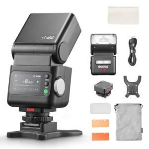 Godox iT32 Flash TTL avec X5-C D&eacute;clencheur pour Appareil Photo Canon, Compatible avec X3, X3Pro, XPro, X2T, avec &eacute;cran Tactile, R&eacute;flecteur, Diffuseur, Charge USB-C Support 510 Flashs (WANSHENGHK FR, neuf)