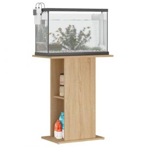 Tomostar Support pour Aquarium, Meuble pour Aquarium Meuble de Base Table d'aquarium ch&ecirc;ne sonoma 60,5x36x72,5 cm (Tomostar, neuf)