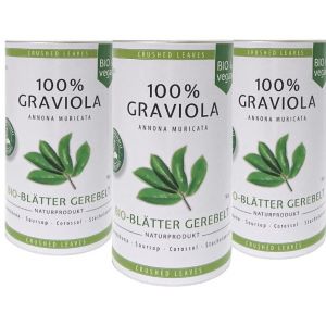 3 x 100% COROSSOL BIO écrasé / 3 x 50 g/Sans pesticides/Collection sauvage/Nouvelle récolte/Directement de producteur Graviola.de Allemagne. (100% Graviola - Naturellement/ Corossol France, neuf)