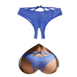 ohmydear String Sexy Ouverte Tanga Femme Sexy Chic Dentelle Slip Grandes Tailles Transparent Panties Lingerie Tenue Hot sous-V&ecirc;tements (OHMYDEAR, neuf)