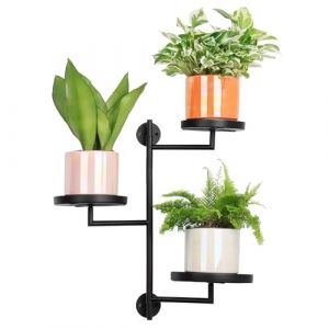 JUMRHFAN Support de plantes rotatif &agrave; 3 &eacute;tages - &Eacute;tag&egrave;res robustes pour rebord de fen&ecirc;tre - Pour plantes en pot, herbes et plantes succulentes - &Eacute;conomie d'espace - Fonction rotative &agrave; 360&deg; (JUMINEUK, neuf)
