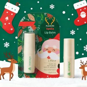 Baume &agrave; L&egrave;vres de No&euml;l，Soin l&egrave;vres rouge &agrave; Christmas Series，Hydratation des l&egrave;vres s&egrave;ches, Coffret Cadeau et d'Anniversairepour No&euml;l, (Vert, 1PC) (junhuikuy, neuf)