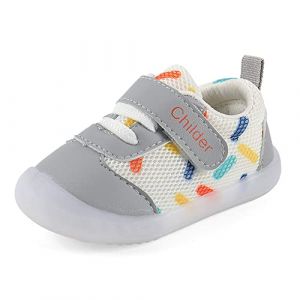 MASOCIO Chaussures Bebe Garcon Fille Baskets B&eacute;b&eacute; Chaussures Premiers Pas Chausson Gar&ccedil;on Taille 23 Gris (Taille Fabricant 20) (Ortego, neuf)